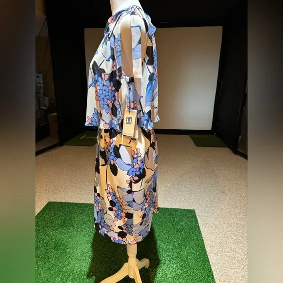 NWT Ivanka Trump Sleeveless Floral Multi Sheath Dress Size 8 - Picture 6 of 9